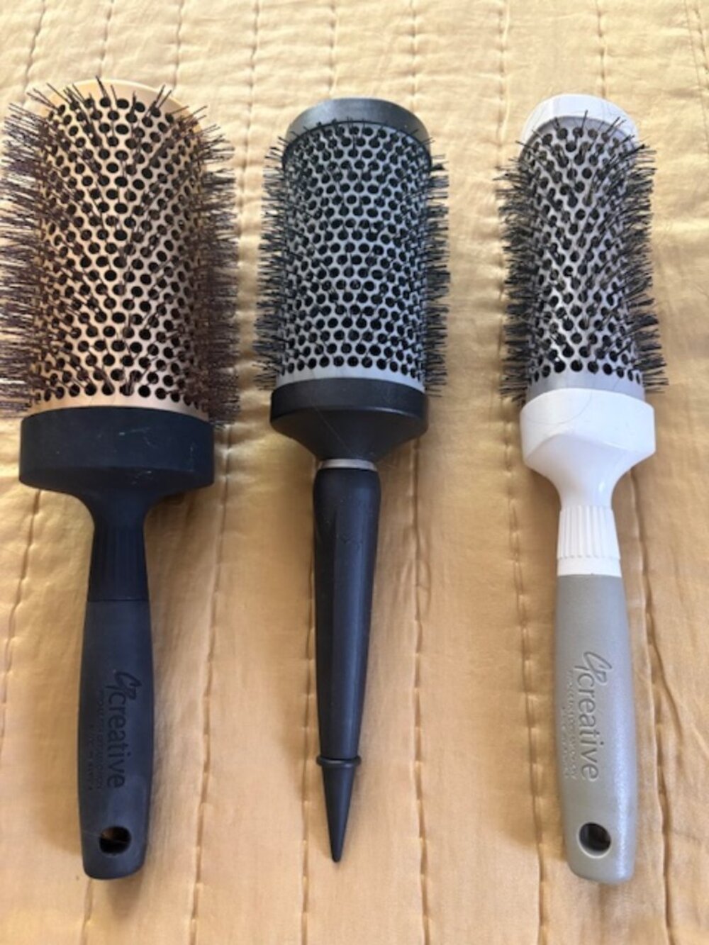 Three Ceramic CPCreative Hair Brushes (2", 2.5" 3")